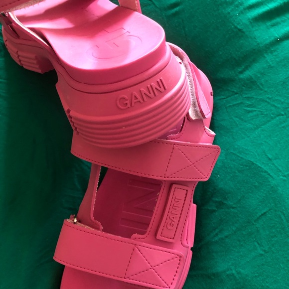 New Ganni sandals in pink rubber sz 38 - Picture 7 of 10